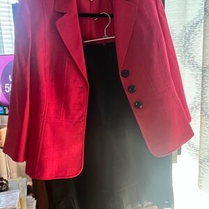 Le Suit Vibrant Red Blazer